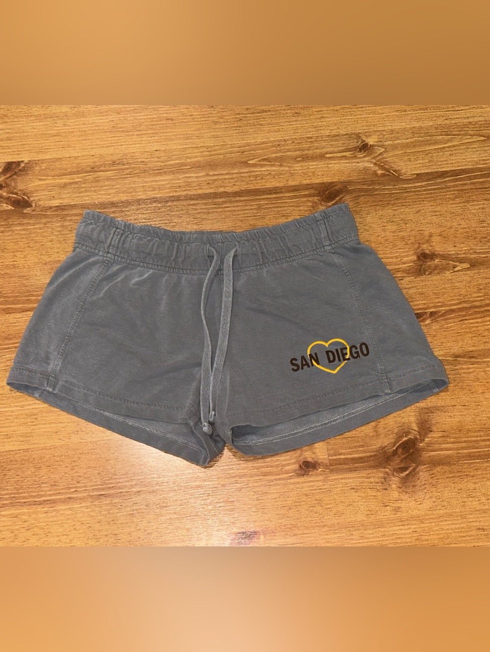 Comfort Colors Gray Women's Drawstring Athletic Shorts San Diego California